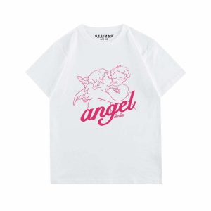 youthful angel print t shirt   chic & timeless style 8846