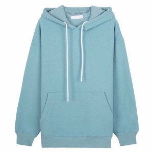 youthful baby blue hoodie oversized & chic comfort 7833