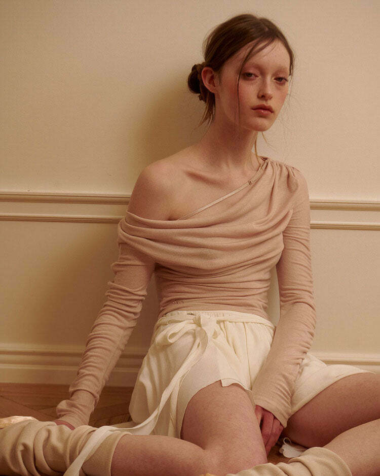 youthful balletcore asymmetrical skirt   chic mid length 1016