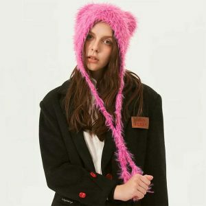 youthful bear ears bonnet hat   quirky & cute streetwear 5780