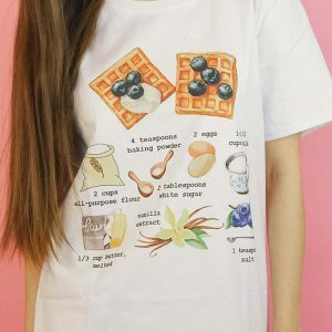 youthful belgian waffles tee quirky & sweet streetwear 4084