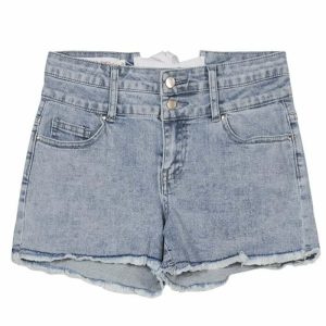 youthful bow tie denim shorts permanent vacation vibes 6813