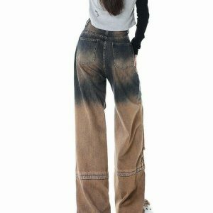 youthful brown aesthetic jeans one way ticket design 1618