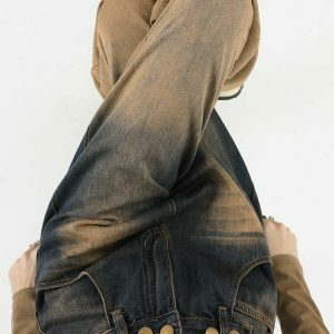 youthful brown aesthetic jeans one way ticket design 8539