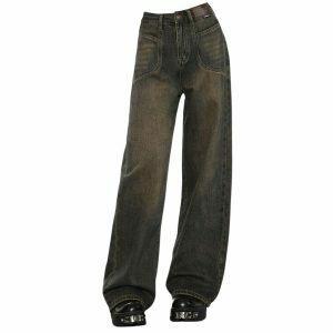 youthful brown jeans classic fit & timeless appeal 1096