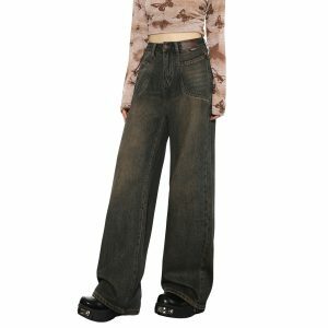 youthful brown jeans classic fit & timeless appeal 2165