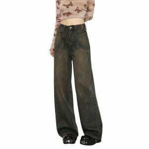 youthful brown jeans classic fit & timeless appeal 6785