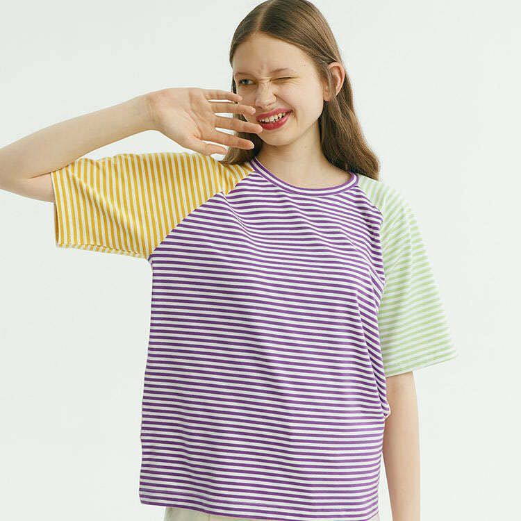 youthful candy stripes tee   vibrant & trendy streetwear 5456