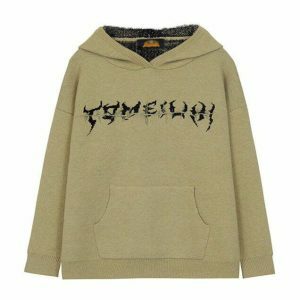 youthful centipede knit hoodie dynamic streetwear design 1098