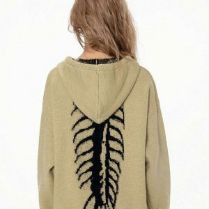 youthful centipede knit hoodie dynamic streetwear design 2880