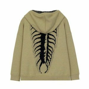 youthful centipede knit hoodie dynamic streetwear design 7691