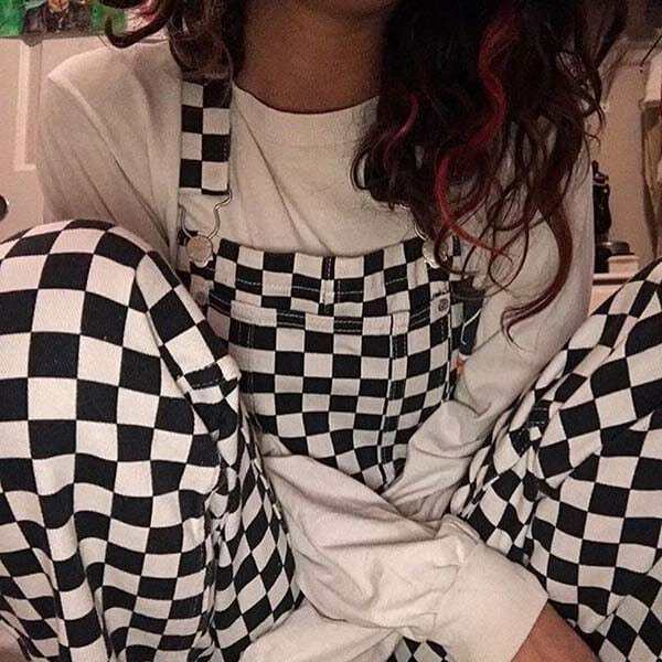 youthful checker overalls dynamic streetwear classic 2066