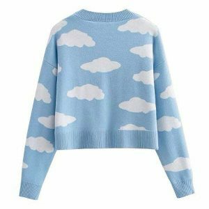 youthful clouds knit cropped cardigan   chic & trendy 6662