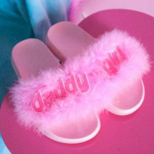 youthful daddy girl fur sandals   chic & cozy streetwear staple 3963