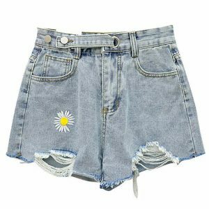 youthful daisy denim shorts   chic & summer ready 7772