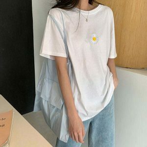 youthful daisy print t shirt   chic & vibrant style 5285