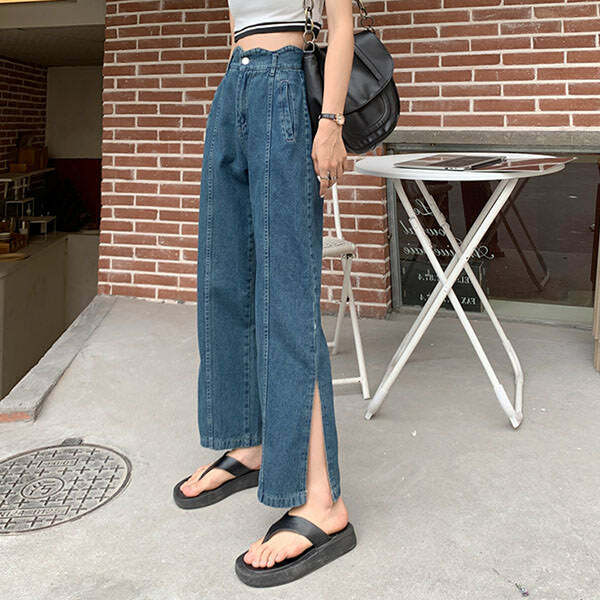 youthful dakota slit jeans sleek design & streetwear vibe 6207