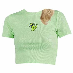 youthful dino ribbed tee   playful & trendy design 7167