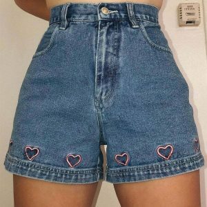 youthful embroidered denim shorts no excuses design 6435