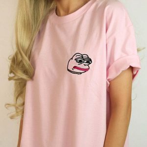 youthful feelz bad face tee pink   trendy & expressive 4476