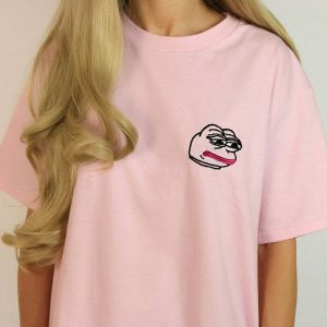 youthful feelz bad face tee pink   trendy & expressive 6077