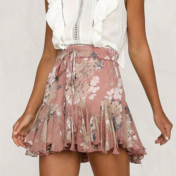 youthful flora mini skirt   chic & vibrant streetwear staple 4818