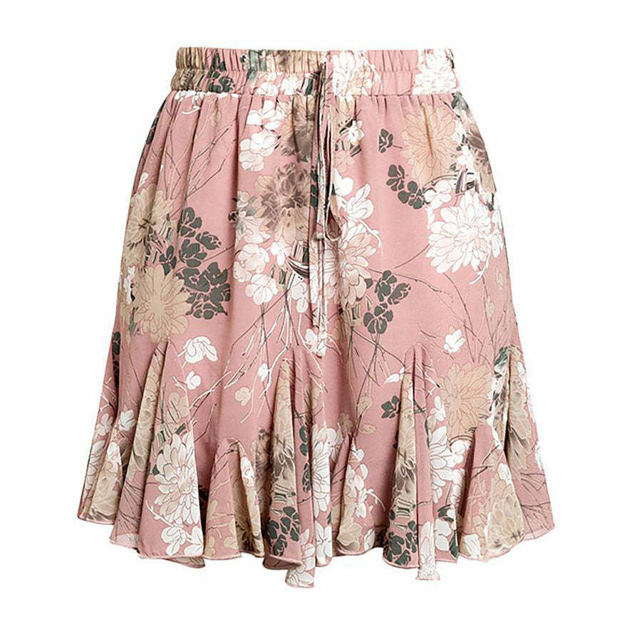 youthful flora mini skirt   chic & vibrant streetwear staple 6360