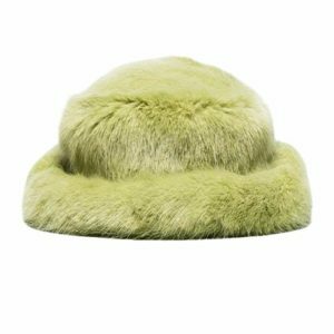 youthful fuzzy bucket hat   chic & vibrant streetwear 1836