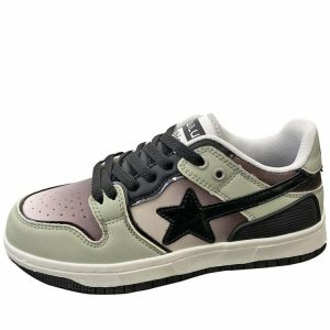 youthful gradient grey sneakers   shooting star design 3971