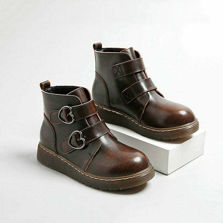 youthful heart buckle boots teen crafted style 1063