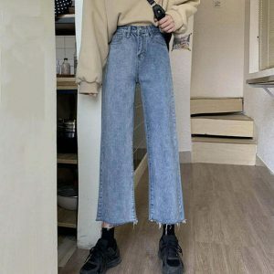 youthful high waist jeans   sleek & trendy design 4854