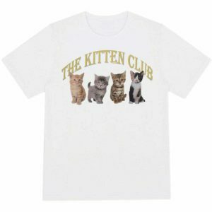 youthful kitten club t shirt   chic & urban style essential 8420