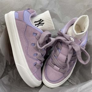 youthful lavender skater sneakers   streetwear icon 8279