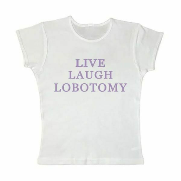 youthful live laugh baby tee   chic & playful design 3468