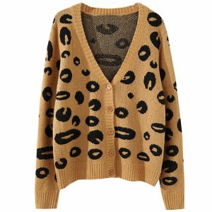 youthful lola leopard cardigan   chic & bold streetwear 3847
