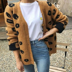 youthful lola leopard cardigan   chic & bold streetwear 4825