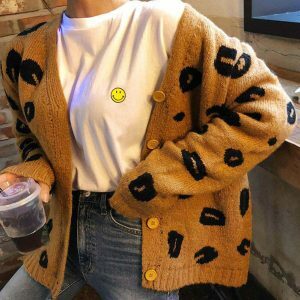 youthful lola leopard cardigan   chic & bold streetwear 6793