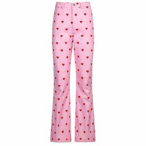 youthful love bites flare trousers   chic & retro streetwear 6122