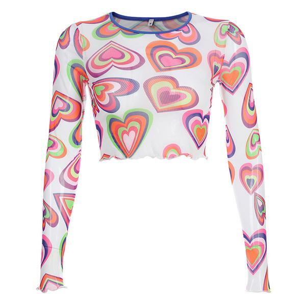 youthful love bites mesh top   chic & edgy streetwear 8644