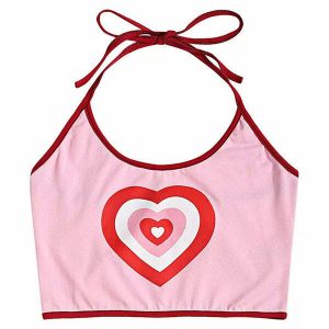 youthful love halter top   chic & vibrant y2k fashion 4296