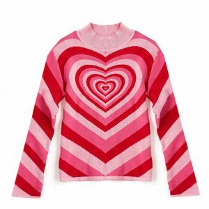 youthful love print sweater iconic & cozy statement 1126