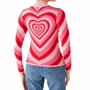 youthful love print sweater iconic & cozy statement 3860