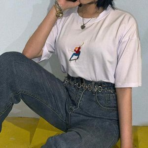 youthful nollie embroidered tee   streetwear classic 1601