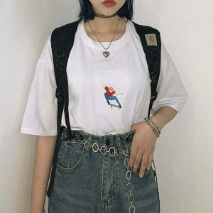 youthful nollie embroidered tee   streetwear classic 6656