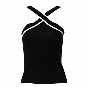 youthful old money aesthetic halter top chic & timeless 5758