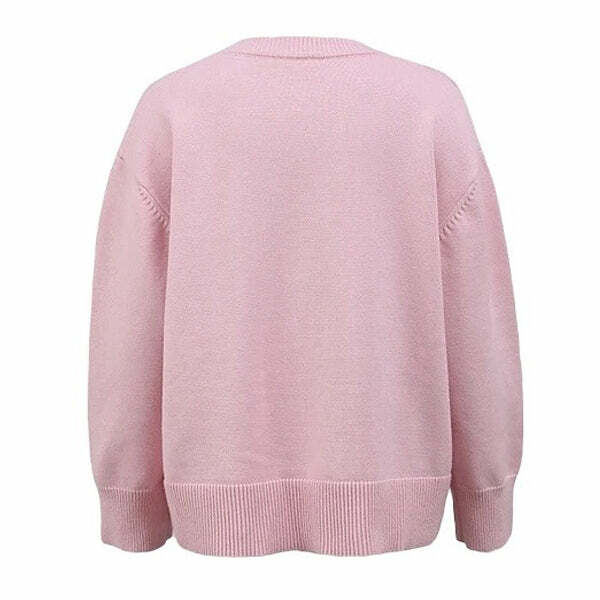 youthful pastel pink sweater oversized & chic comfort 4792