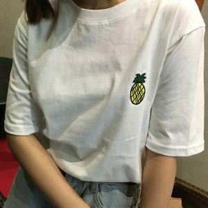youthful pineapple pen tee   iconic & quirky streetwear staple 3375