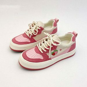 youthful pink strawberry sneakers   streetwear icon 2222