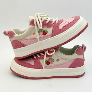 youthful pink strawberry sneakers   streetwear icon 5107