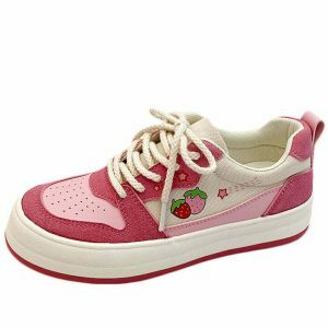 youthful pink strawberry sneakers   streetwear icon 8416